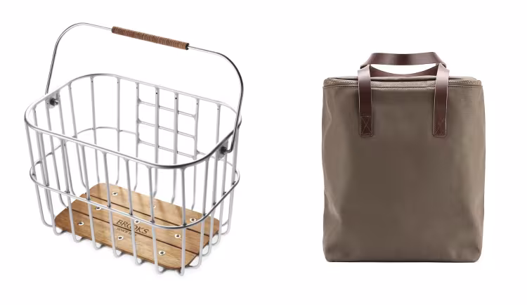 Bundle - Brooks Hoxton cestino per manubrio & Brooks Camden borsa tote