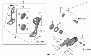 Shimano Vis de patte RD-M8200