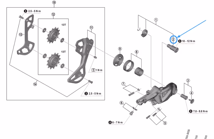 Shimano Befestigungs-Schraube RD-M7200