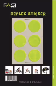 Fasi réflecteur cercle 3cm auto-collant jaune