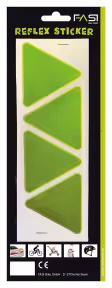 Fasi réflecteur triangle auto-collant jaune