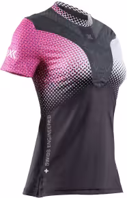 X-BIONIC Maglietta da corsa Women CoreFusion SH SL dot fade/neo pink/white